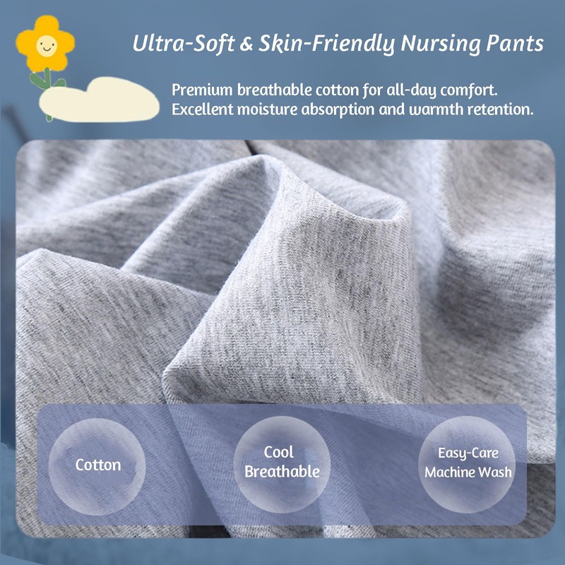 Men’s Bedridden Patient Pajama Set Snap Front Hospital Gown for