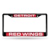 Rico Detroit Red Wings Black Metal License Plate Frame Holder