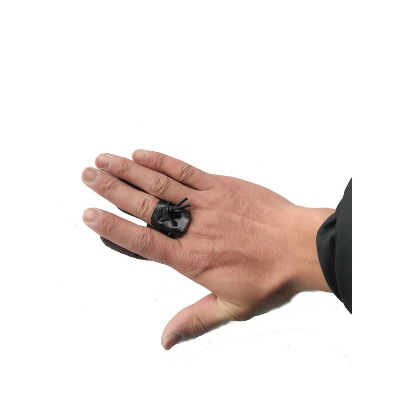 Windfulogo Cow Leather Archery Finger Tab Long Bow Hand Protector