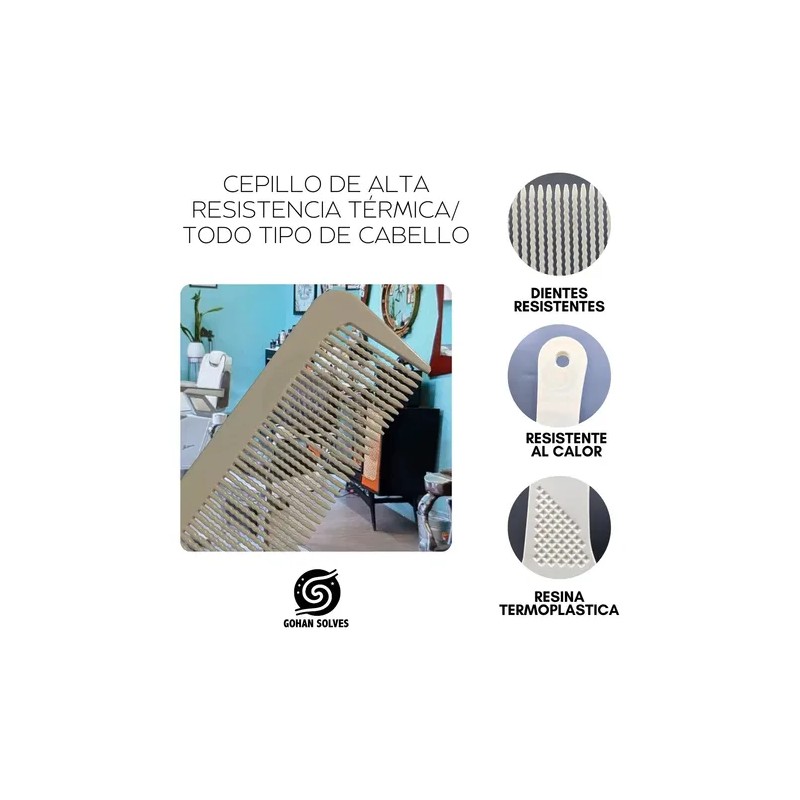 Peine De Alta Resistencia Térmica, Todo Tipo De Cabello