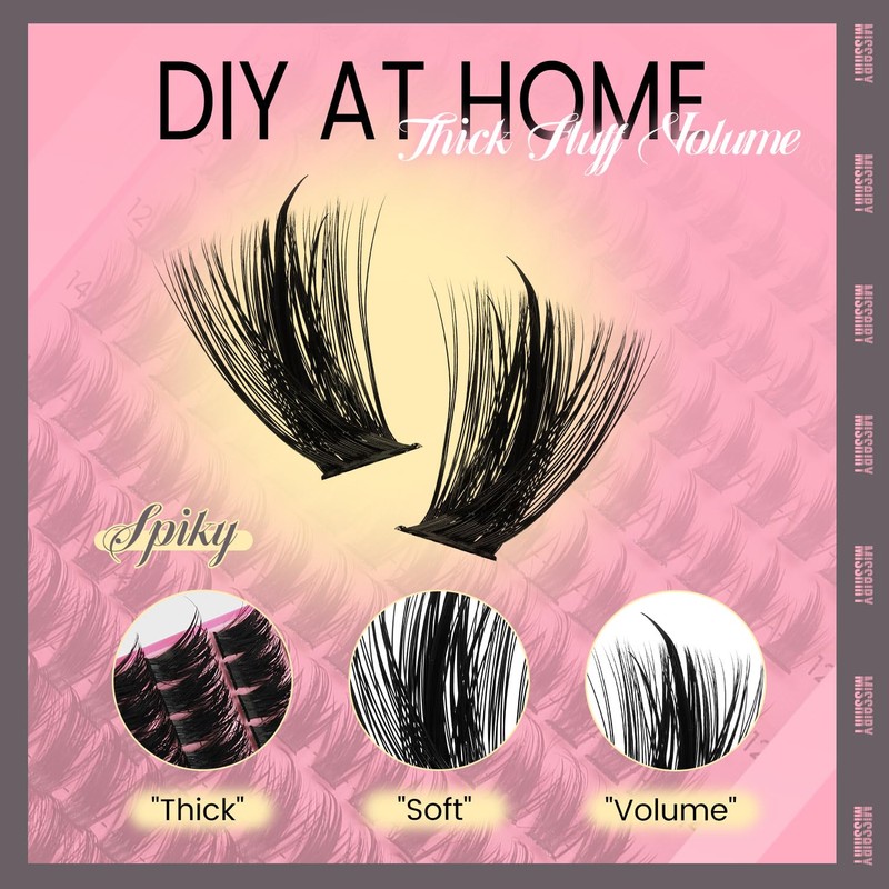 Lash Clusters Kit with Spikes Wispy Lash Clusters False Eyelash