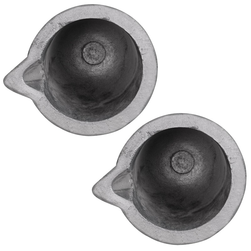 QNK 2pcs #6 6kg Clay Graphite Crucible with Pour Spout