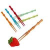 WOIWO 200PCS Disposable Plastic Cocktail Picks Fruit Forks,There are five