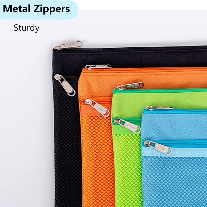1 x A4 Document Bag Zip Bag Nylon Mesh Bag