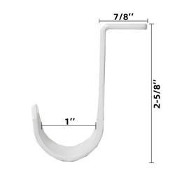 Kowibcl Curtain Rod Brackets for Ceiling-Mounted, Drapery Rod Holder for 1"Diameter Rod, Set of 3,White