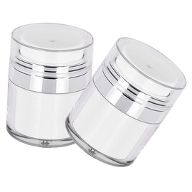 Beavorty 2Pcs Reusable Moisturizer Pump Dispenser Bottles Compact Cream Containers for Face Lotion Body Lotion and Moisturizer Leak Design for Travel and Home Use