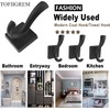 3 Pack Black Towel Hooks, Towels Robe Holder for Bathroom