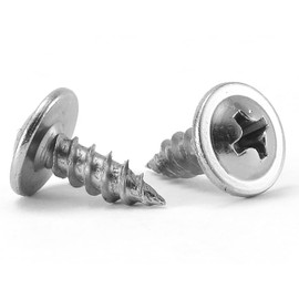 #8 x 1/2" Wood Screw 100Pcs 410 Stainless Steel Standard Thread Truss Head Fast Self Tapping by SG TZH