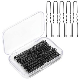 AIEX 50 Pieces Hair Pins Kit U-Shaped Hair Clips Secure Hold Bobby Pins Hair Clips for Women Girls and Hairdressing Salon (Black)