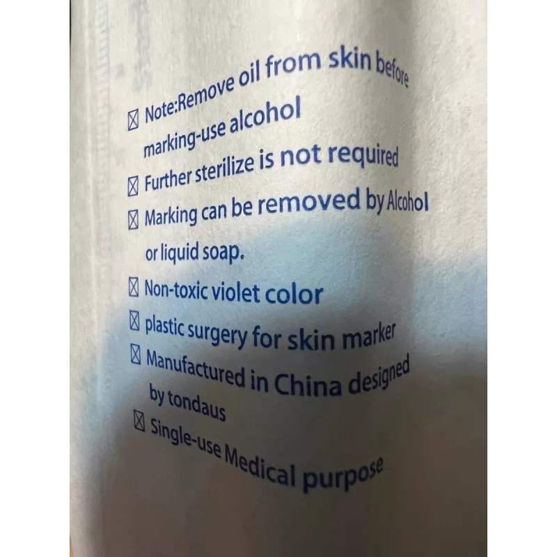 Tondaus Plumón Marcador Quirúrgico Para Piel Microblading