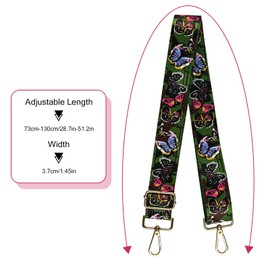 siucrde Wide Adjustable Canvas Purse Strap Crossbody Bag Straps for Women's Handbags