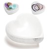 Selenite Bowl Heart Shape Natural Clear Plaster Accessory Tray Interior