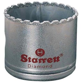 Starrett Diamond Grit Hole Saw - Ideal for Drilling Small Diameter Holes - 7/8" Diameter, 1-5/8" Cutting Depth, 1/2-20 Thread Size, XA1 Arbor, Silver - ?KD0078-N