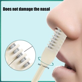 12pcs 360° Rotating Manual Nose Hair Trimmer, Stainless Steel Portable Rotating Double Head Nose Hair Plucker for Women and Men, Nose Hair Trimmer