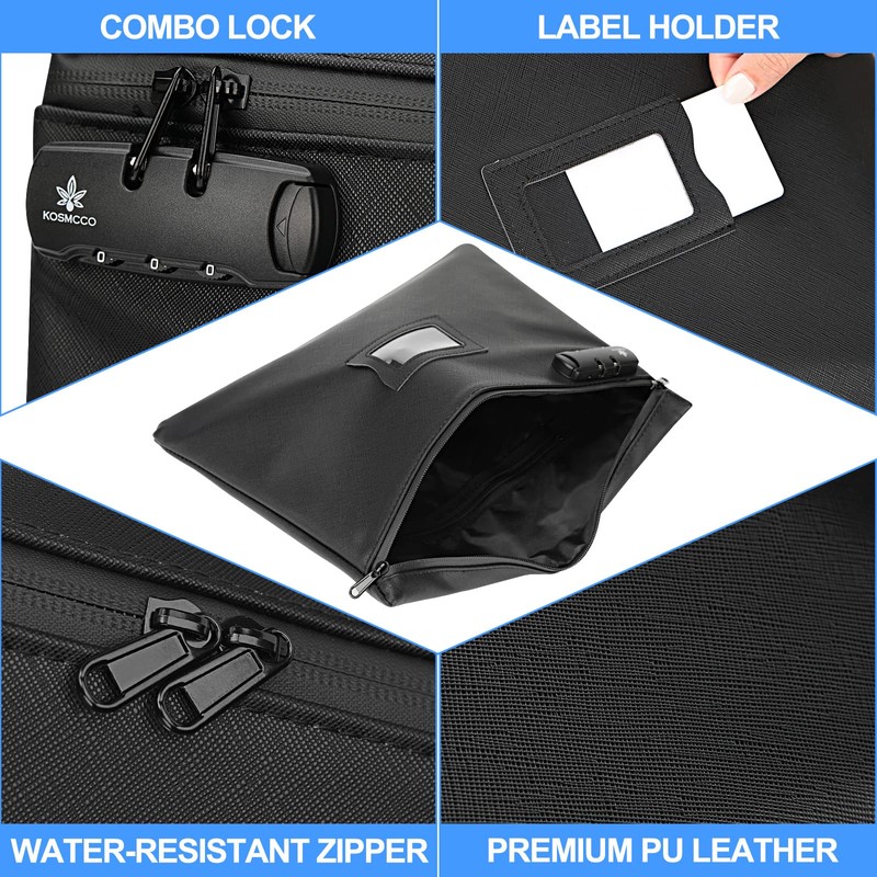 KOSMCCO Notary Bag with Lock, 13.6 x 10 Inches Heavy