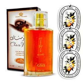 AROMAQUE Perfumes for Women Sets - Al Rehab Choco Musk Perfume 50ml Spray with 3 Scented Cards