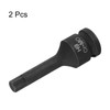 sourcing map 2pcs H9 (9mm) Hex Impact Bit Socket 1/2"