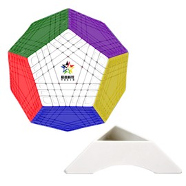 FunnyGoo YuXin HuangLong 7x7 Dodecahedron 12 Surface Gigaminx Megaminx 7x7x12 Magic Puzzle Cube Stickerless with cube stand