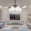 Crystal Chandelier Fan with Light, 42" Modern Fandelier Ceiling Fan