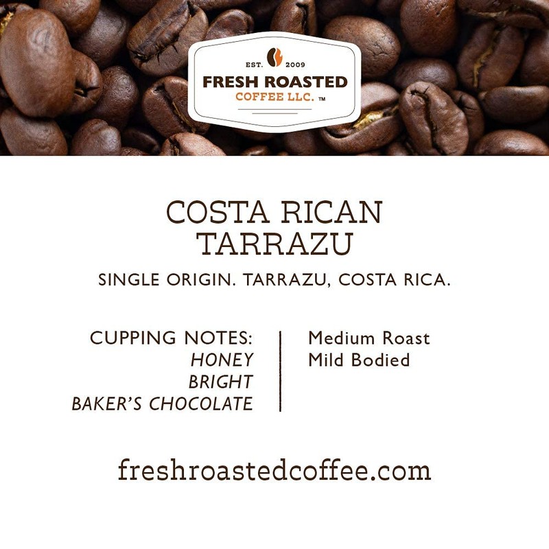 Fresh Roasted Coffee, Costa Rica Tarrazu, Medium Roast, 72 Pods