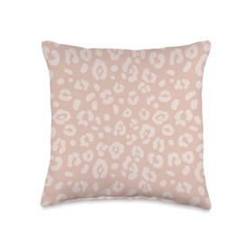 Vine Mercantile Blush Pink-Chic Elegant Leopard Animal Print Pattern Throw Pillow, 16x16, Multicolor