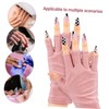 Healvian 3sets Manicure Nail Gloves Fingerless Hand Gloves for Gel