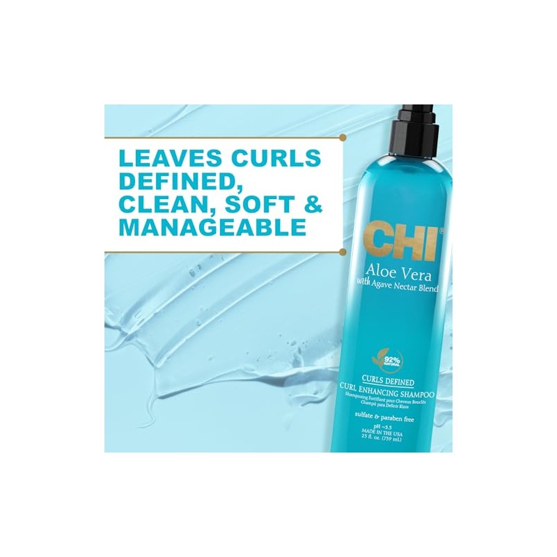 CHI Aloe Vera Curl Enhancing Shampoo Unisex 25 oz