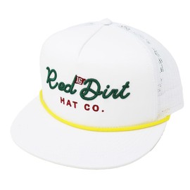 Red Dirt Hat Company Golf Collection - Adjustable Snapback Hat for Men and Women - Premium Golf-Inspired Trucker Caps with Embroidered Designs, One Size Fits All, White