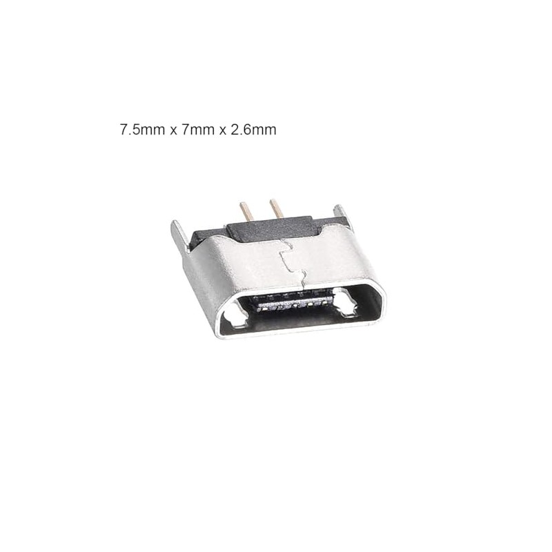 TA-VIGOR 10Pcs Micro USB Female Socket Connector, 5 Pin 180
