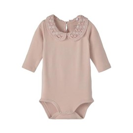 NAME IT Baby Girl Nbftylla LS Body Noos Long Sleeve Bodysuit, Deauville Mauve