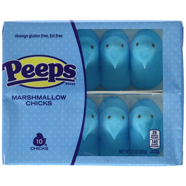 Marshmallow Peeps Blue Chicks 10ct (2 Trays in Total)
