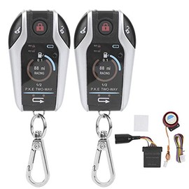 Qiilu 12V 2 Way Motorcycle Security Alarm System with Remote Control, Anti-Theft Security Burglar Alarm System