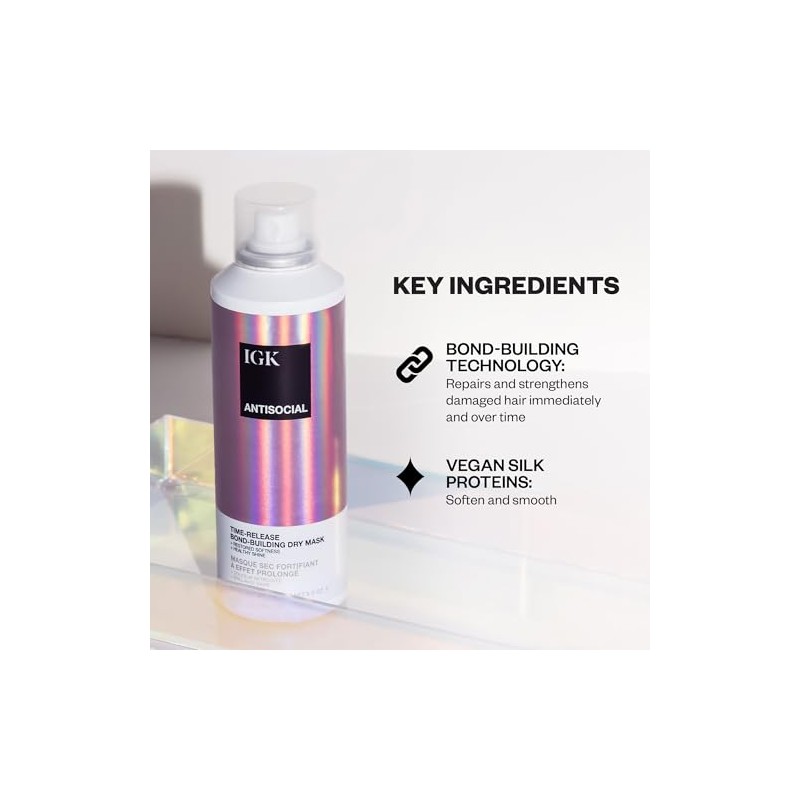 IGK Igk antisocial overnight bond building dry hair mask unisex