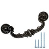 MuDuJia 4-Pack 6" Hole Center Large Drop-Down Bail Dresser Pull