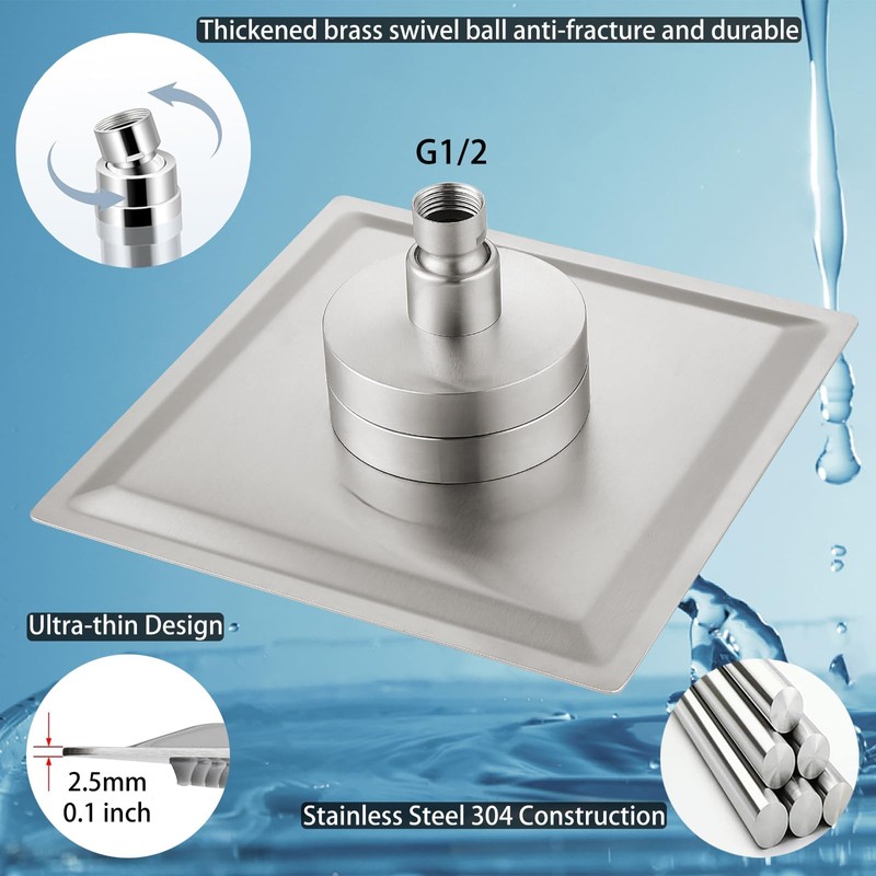 Katezon Filtered Shower Head, High Pressure Showerhead with Filter for