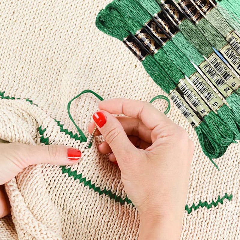 CABODYALS 12 Skeins 105 Yards 6 Ply Variegated Embroidery Thread