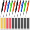 Sabary 10 Pcs Solid Carpenter Pencils with 60 Pcs 2.8mm