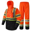 JKSafety Hi-Vis Reflective Safety Rain Jacket and Pants for Men
