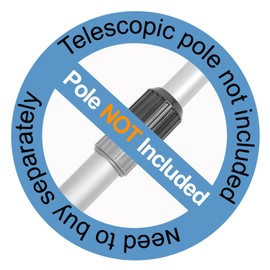 Poolvio Upgraded Pool Cleaning Kit – Weighted Vacuum Head with Wheels, 2-in-1 Pool Brush & Skimmer Net for Easy Debris Removal (No Pole)