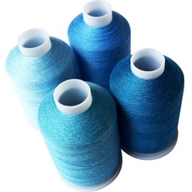 Sewing Thread 4 Colors Set 40s/2 for Sewing Machine，Quilting，Hand Sewing Total 4000yards （Navy Blue Series）