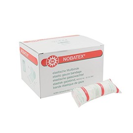 5 x Nobatex® Fixation Bandages in Foil, Gauze Bandage, Elastic, 4 cm