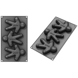 Patisse 19209 3 Gingerbread Men Moulds, Black, Small