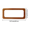 Ausi 2Pcs 20cm Rectangle Wooden Bags Handle DIY Sewing Brackets