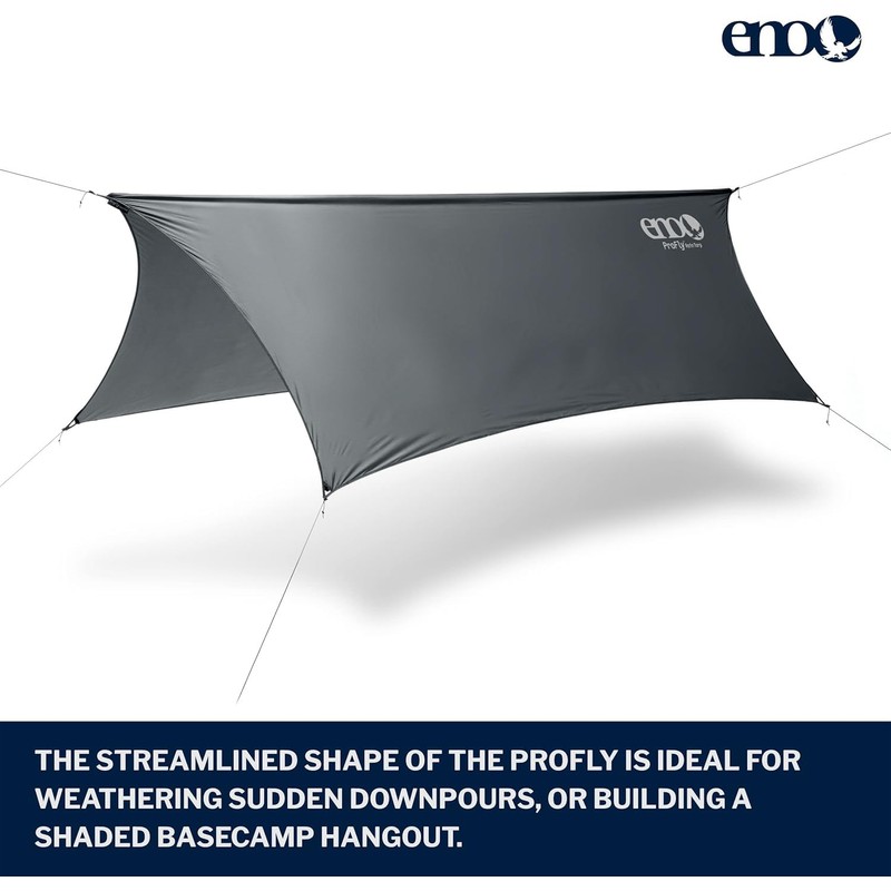 ENO Profly Rain Tarp Grey 70 Denier Rip Stop Nylon