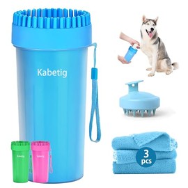 Limpiador Y Limpiador de Patas para Perros de Razas Grandes Y Extragrandes - Muddy Paws Vaso de Fácil Limpieza para Perros Grandes - Incluye 3 Toallas