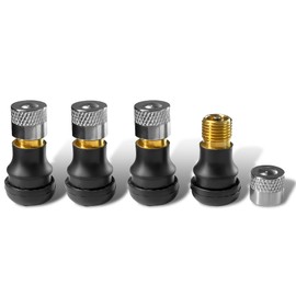 Felixstory 4 Pcs Tubeless Tire Valve Stems Vacuum Valve for Xiaomi Scooter M365 Pro/Ninebot Max G30 Electric Scooter, Wheel Gas Valve with Aluminium Cap