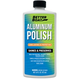 Marine Aluminum Polish Best for Boat Pontoon Jon Boat and Canoe Polishing Aluminium Restorer After Cleaning and Brightener Aluminum Cleaner Treatment Semi Chrome Metal Polish and Protectant