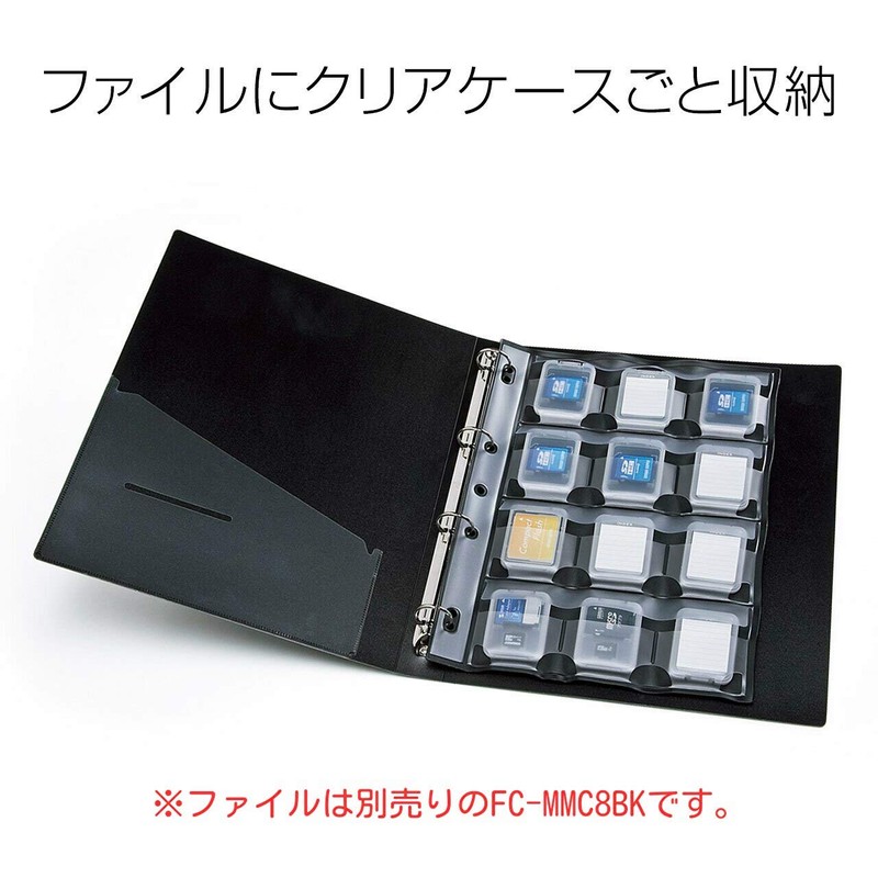 Sanwa Supply FC-MMC10SD Memory Card Clear Case (For SD), Pack
