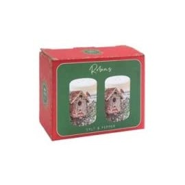 The Leonardo Collection LP52609 Christmas Robins Salt & Pepper Shakers Set, Fine China, Boxed