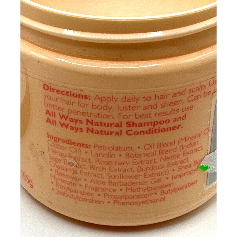All Ways Natural CASTOR OIL Conditioning Hair Dress AllWays Super
